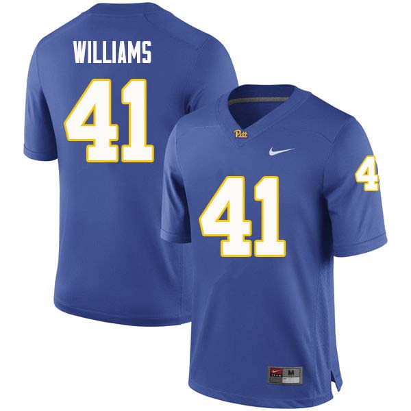 Men #41 Jalen Williams Pittsburgh Panthers College Football Jerseys Sale-Royal